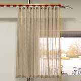 Koffiebruin Transparant Gordijn - 179 x 259,5 cm - Wave 8 cm | Pre-Loved