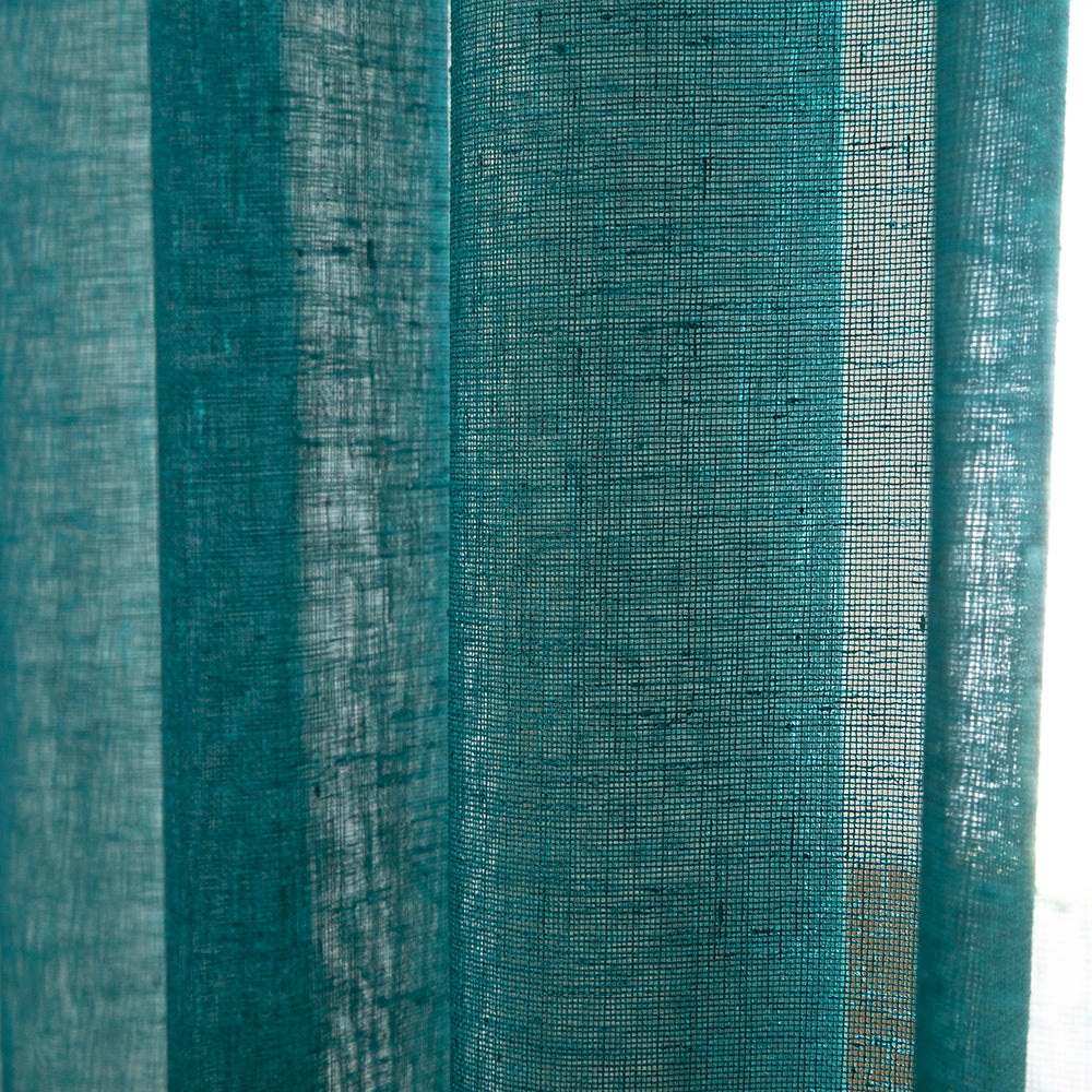 Gordijn Multi - Petrol Blauw - Gordijnen Op Maat bij Gordijn Multi - Petrol Blauw - Gordijnen Op Maat bij