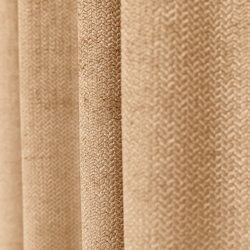 Champagne Overgordijn - 216 x 253,5 cm - Wave 8 cm | Pre-Loved