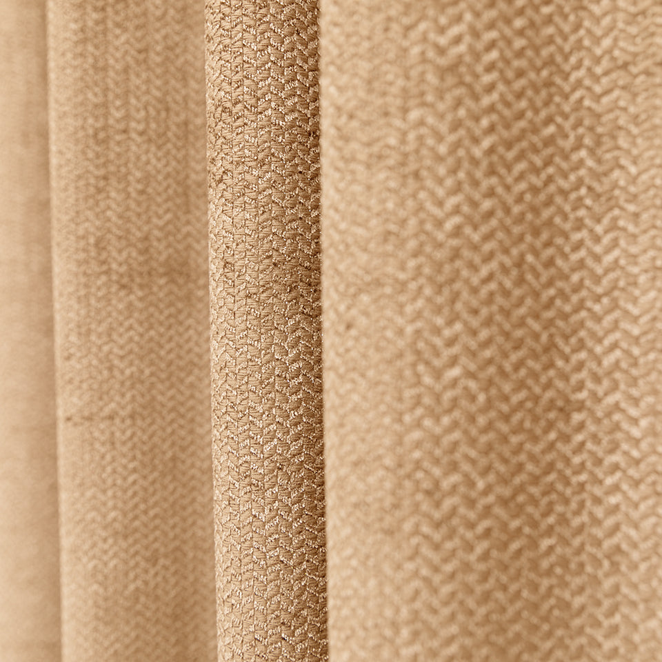 Champagne Overgordijn - 216 x 253,5 cm - Wave 8 cm | Pre-Loved