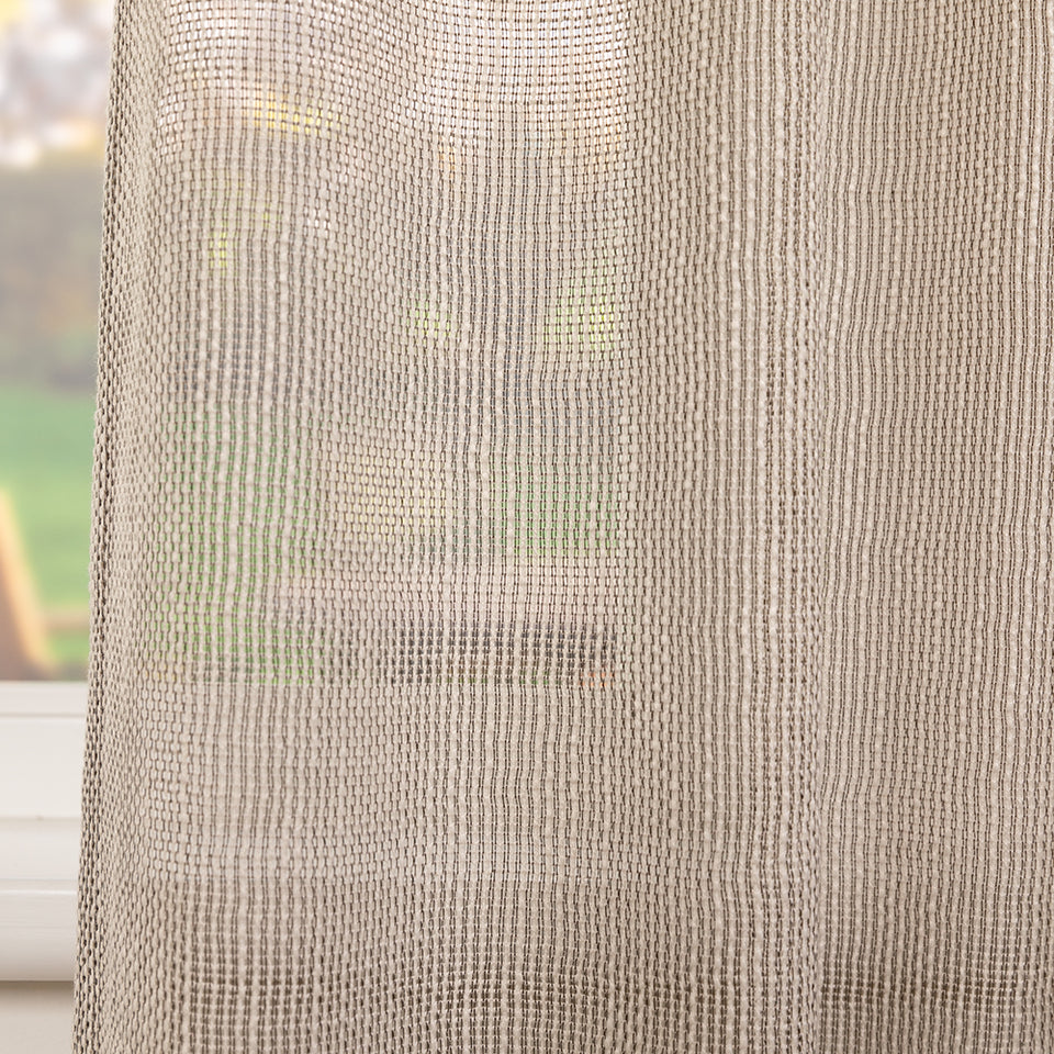 Koffiebruin Transparant Gordijn - 179 x 259,5 cm - Wave 8 cm | Pre-Loved