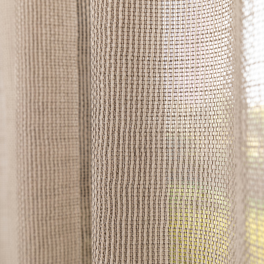 Koffiebruin Transparant Gordijn - 541 x 259,5 cm - Wave 8 cm | Pre-Loved