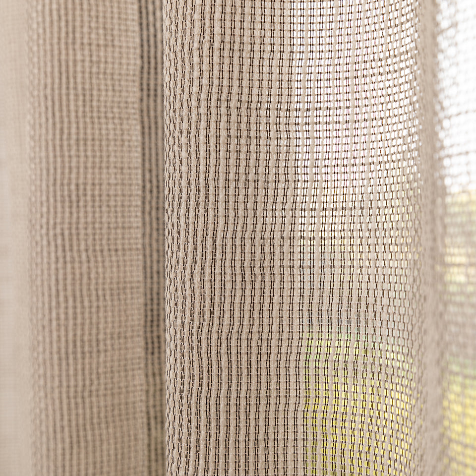 Koffiebruin Transparant Gordijn - 179 x 259,5 cm - Wave 8 cm | Pre-Loved