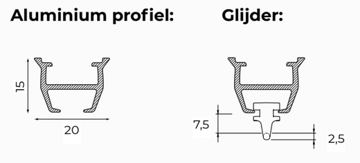 Luxe gordijnrail