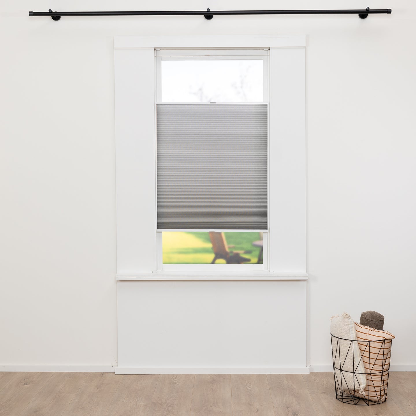 Honingraat Plisségordijn Matie - Groen Grijs