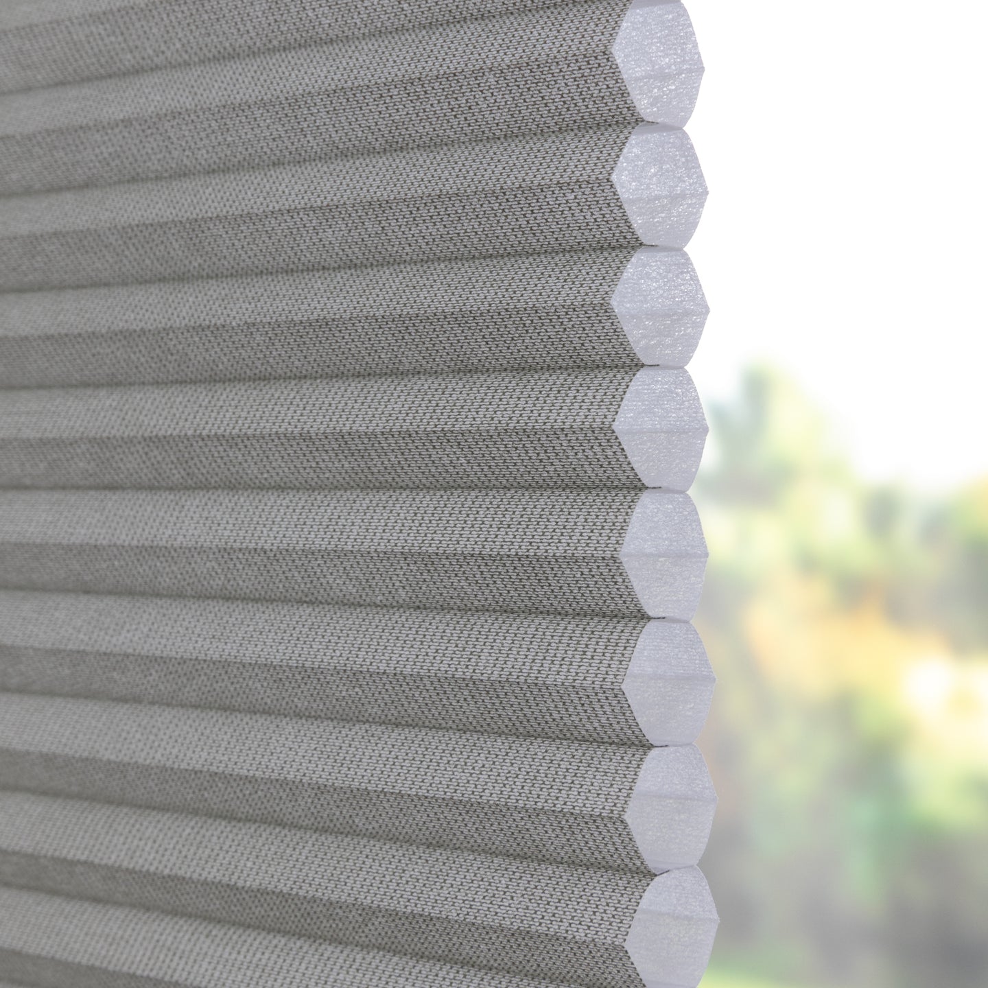 Honingraat Plisségordijn Matie - Groen Grijs