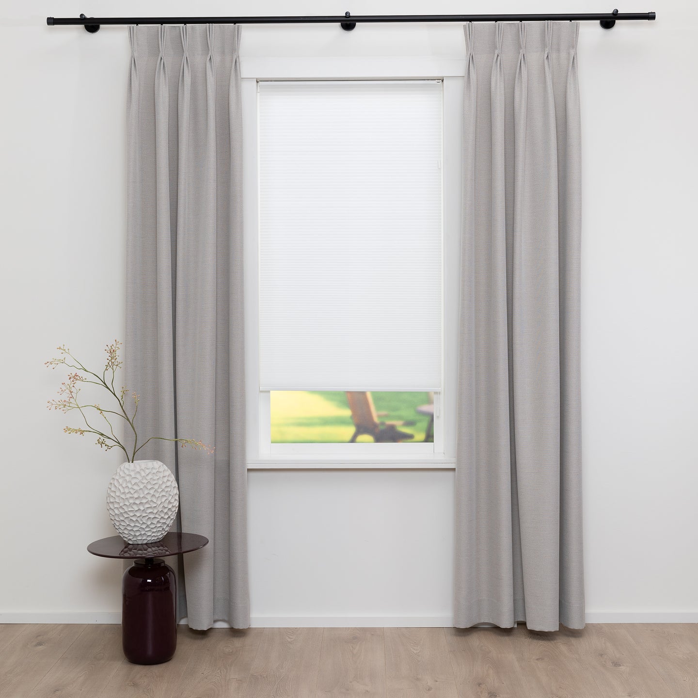 Honingraat Plisségordijn Melia - Off White
