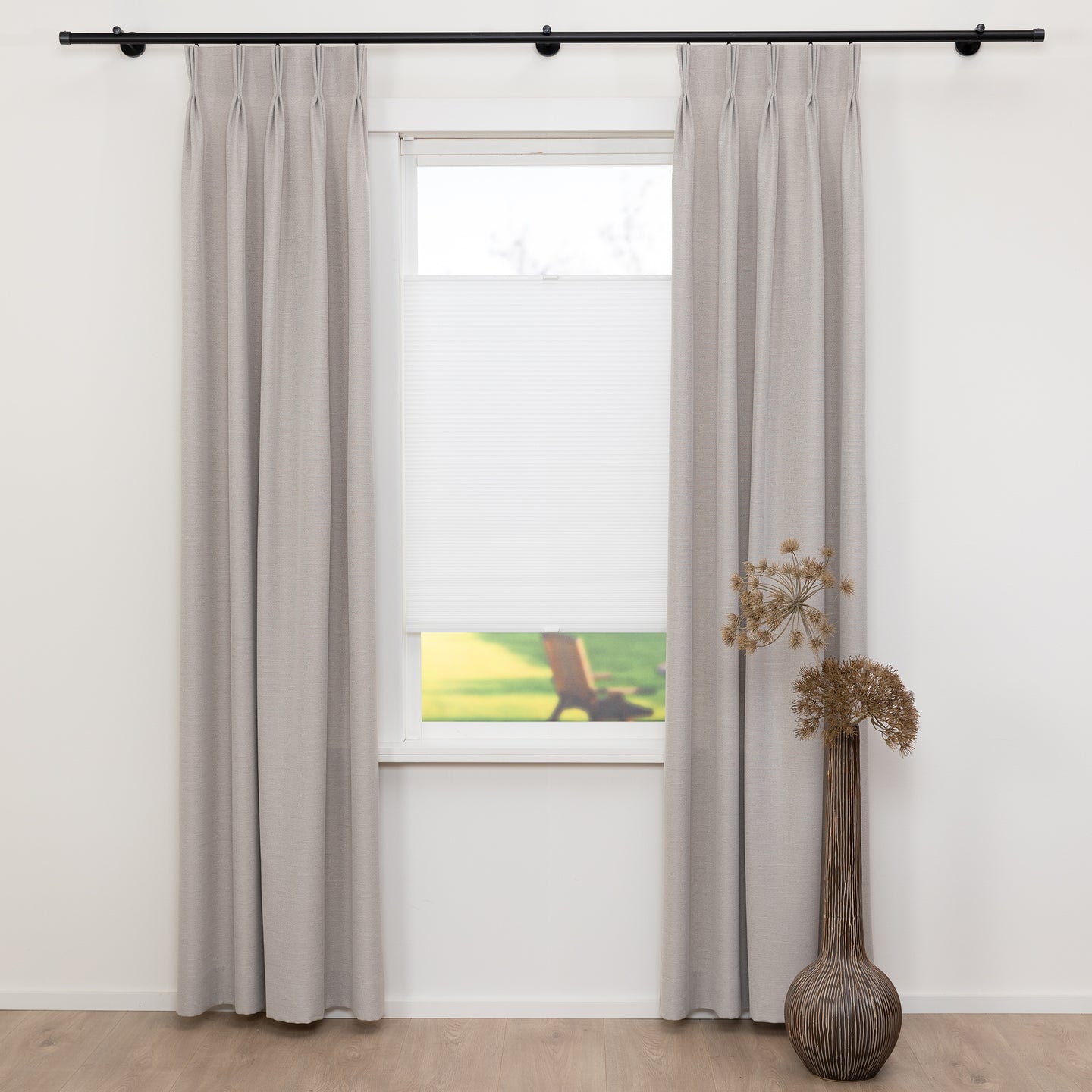 Honingraat Plisségordijn Melia - Off White