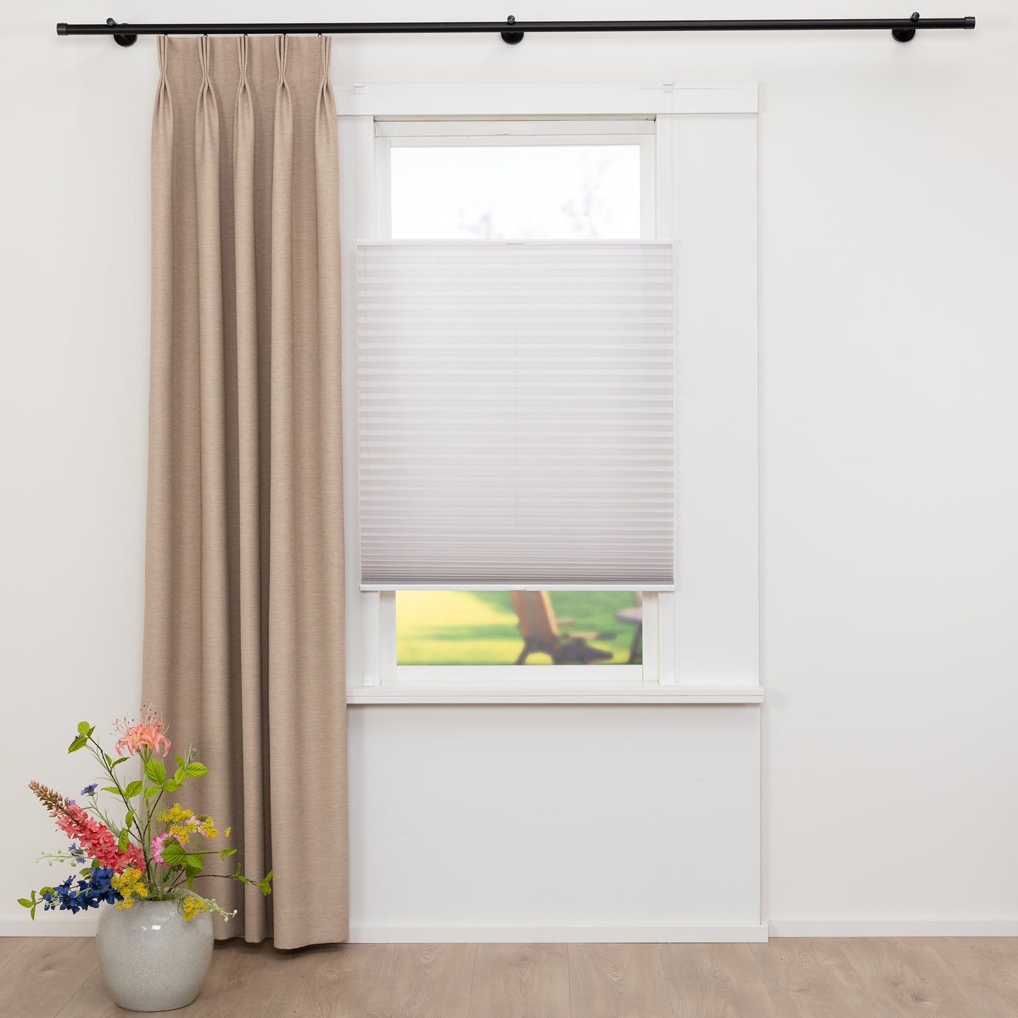 Plisségordijn Plio - Wit