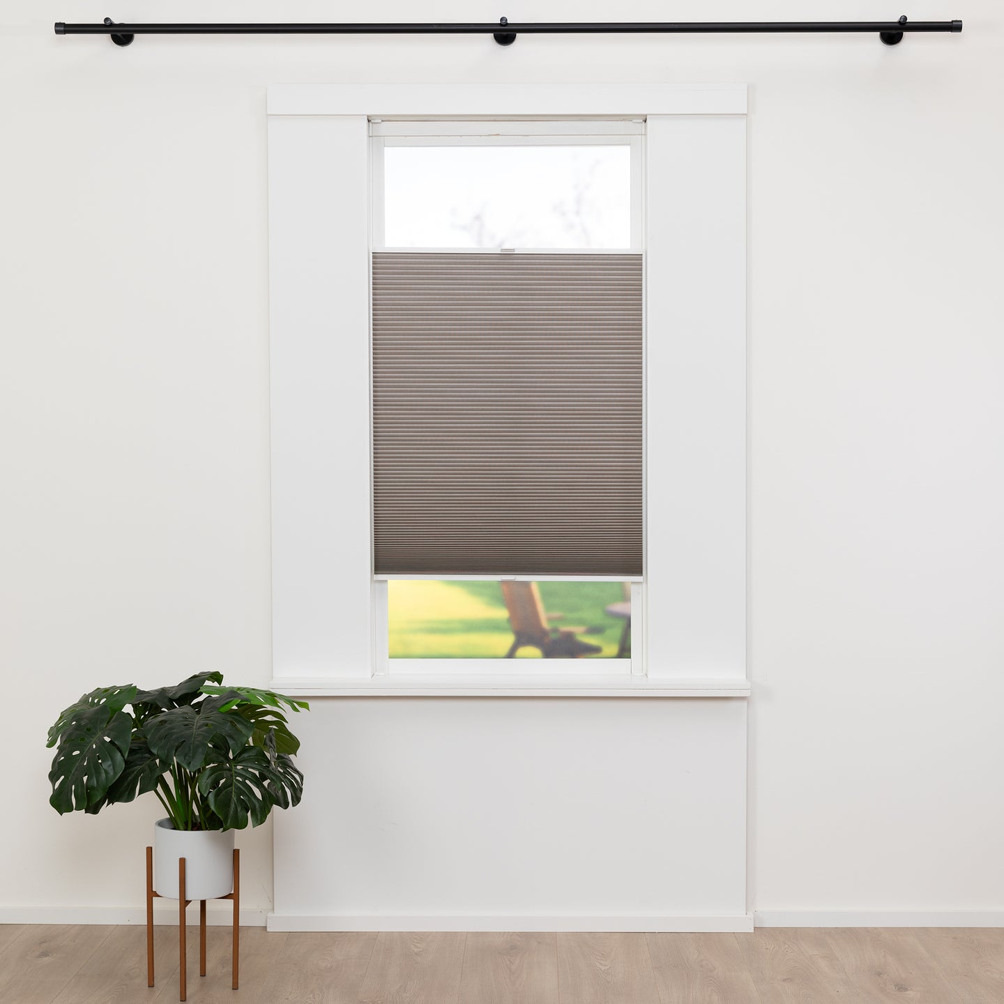 Honingraat Plisségordijn Verde - Licht Taupe