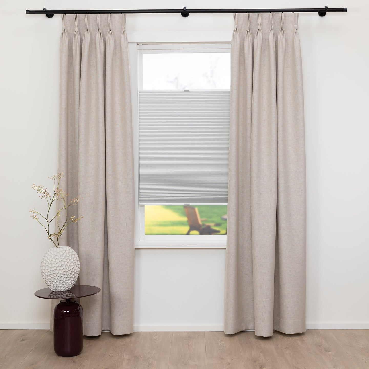 Honingraat Plisségordijn Vita - Ecru