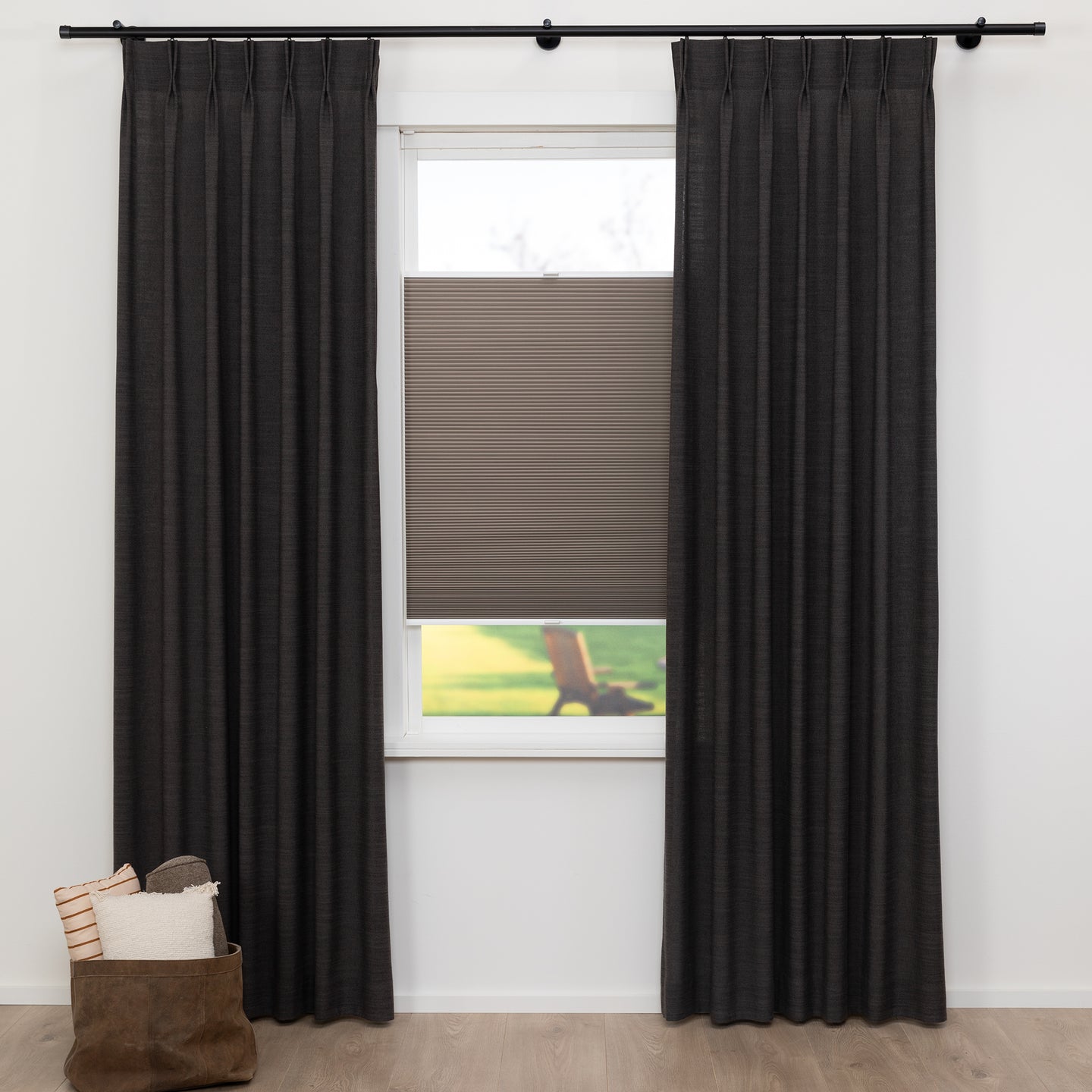 Honingraat Plisségordijn Vita - Taupe