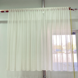 Ei-Wit Transparant Gordijn - 255 x 258 cm - Dubbele Plooi | Pre-Loved