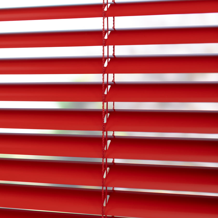 Aluminium jaloezie Jalu - Rood - 25 mm