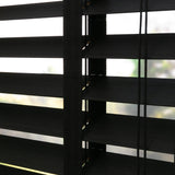 Houten jaloezie Lato - Zwart - Abachi - 50 mm