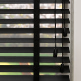 Houten jaloezie Lato - Zwart - Abachi - 50 mm