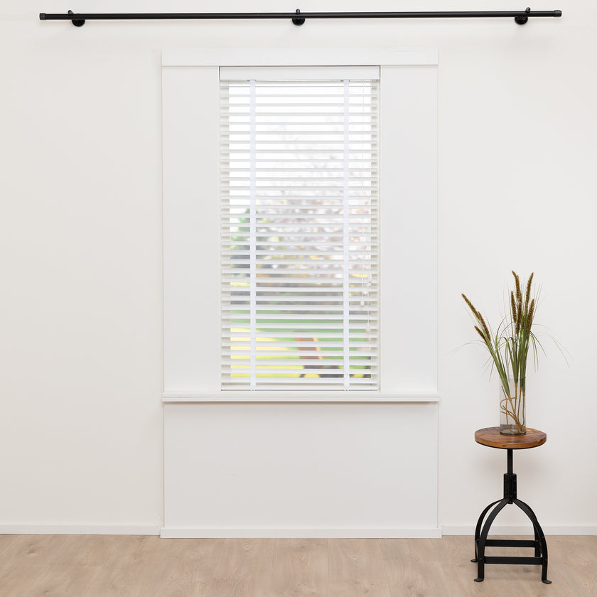 Houten jaloezie Lato - Off White - Abachi - 50 mm