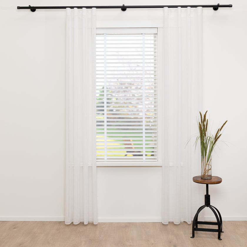 Houten jaloezie Lato - Off White - Abachi - 50 mm