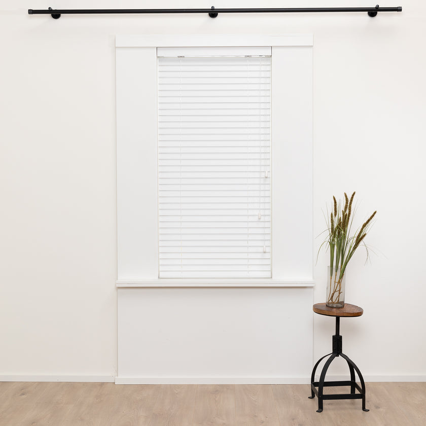 Houten jaloezie Lato - Off White - Abachi - 50 mm