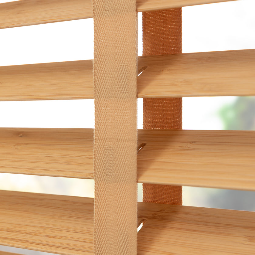 Houten jaloezie Lato - Goudbruin - Bamboo - 50 mm