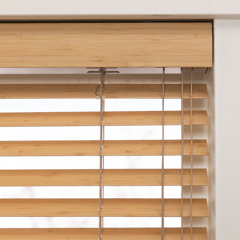 Houten jaloezie Lato - Goudbruin - Bamboo - 50 mm