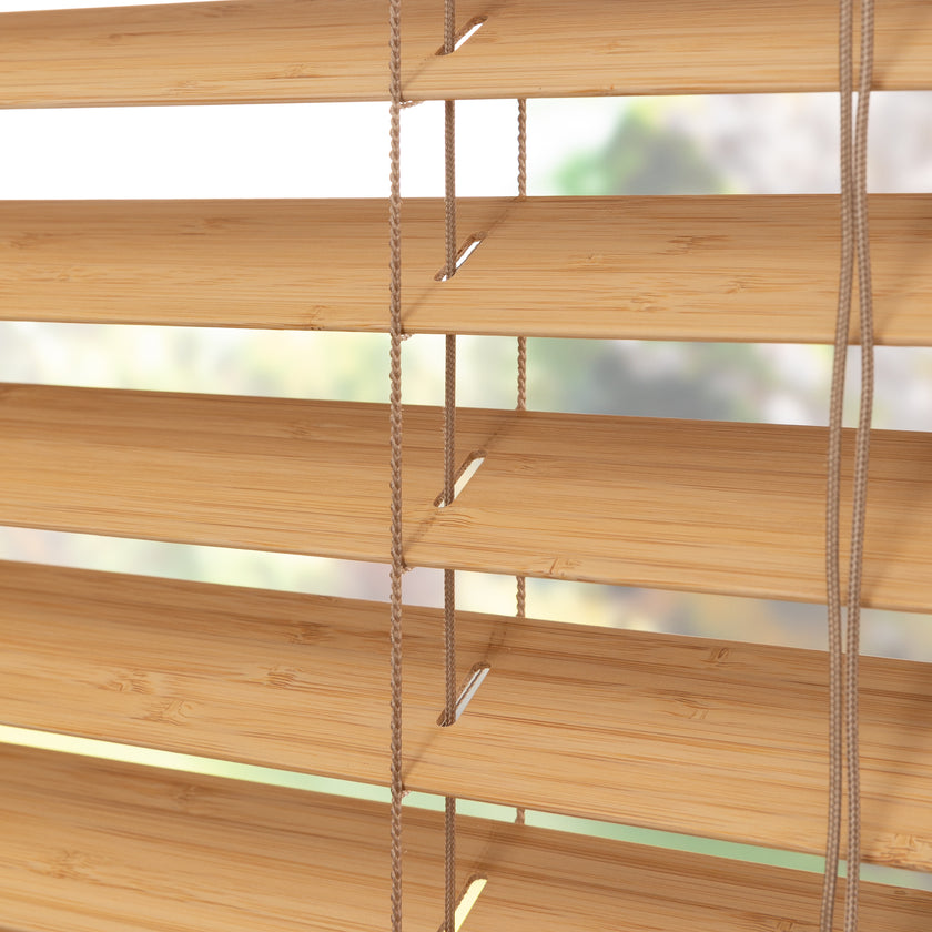 Houten jaloezie Lato - Goudbruin - Bamboo - 50 mm