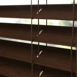 Houten jaloezie Lato - Koffie bruin - Bamboo - 50 mm