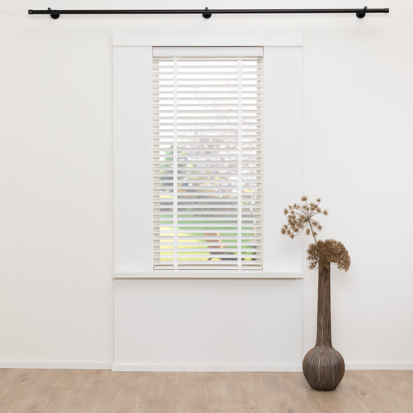 Houten jaloezie Lem - Off White - Lindehout - 50 mm