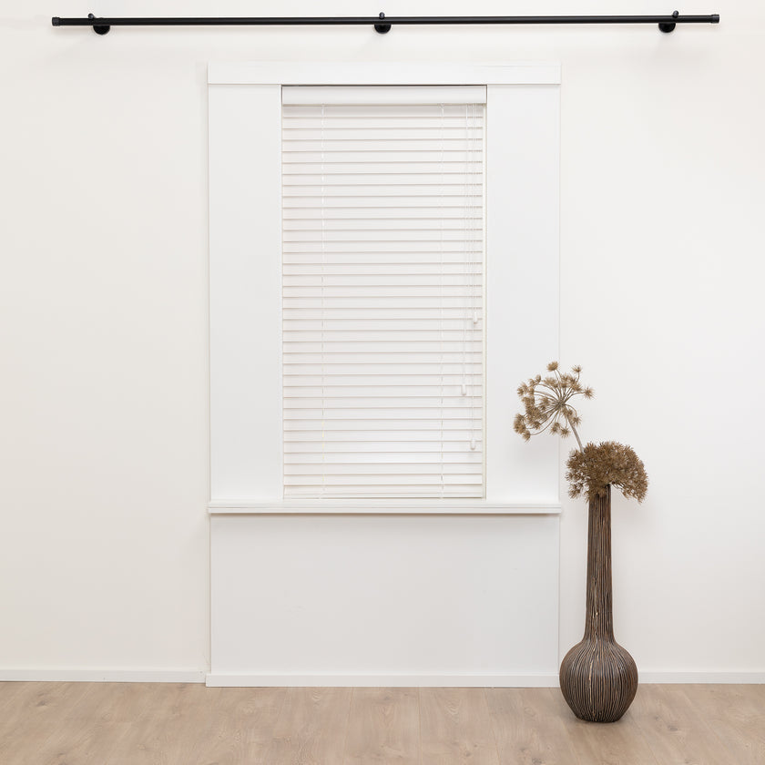 Houten jaloezie Lem - Off White - Lindehout - 50 mm