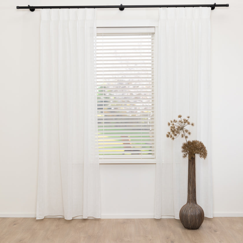 Houten jaloezie Lem - Off White - Lindehout - 50 mm
