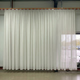 Ei-Wit Transparant Gordijn - 201,5 x 295,5 cm - Dubbele Plooi | Pre-Loved