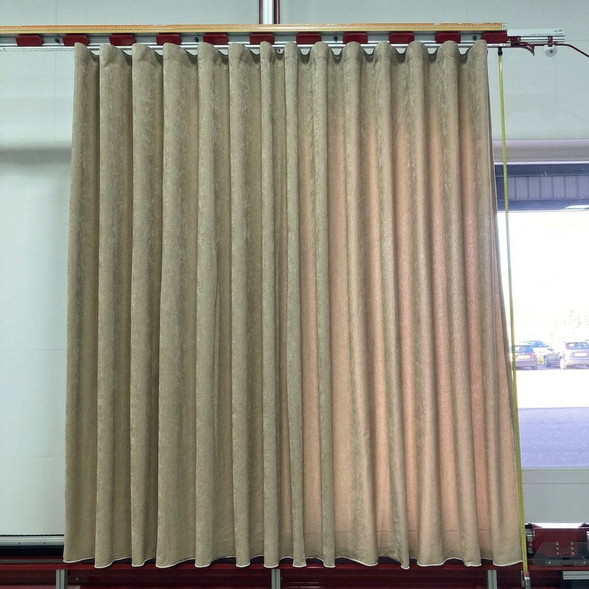 Champagne Overgordijn - 216 x 253,5 cm - Wave 8 cm | Pre-Loved