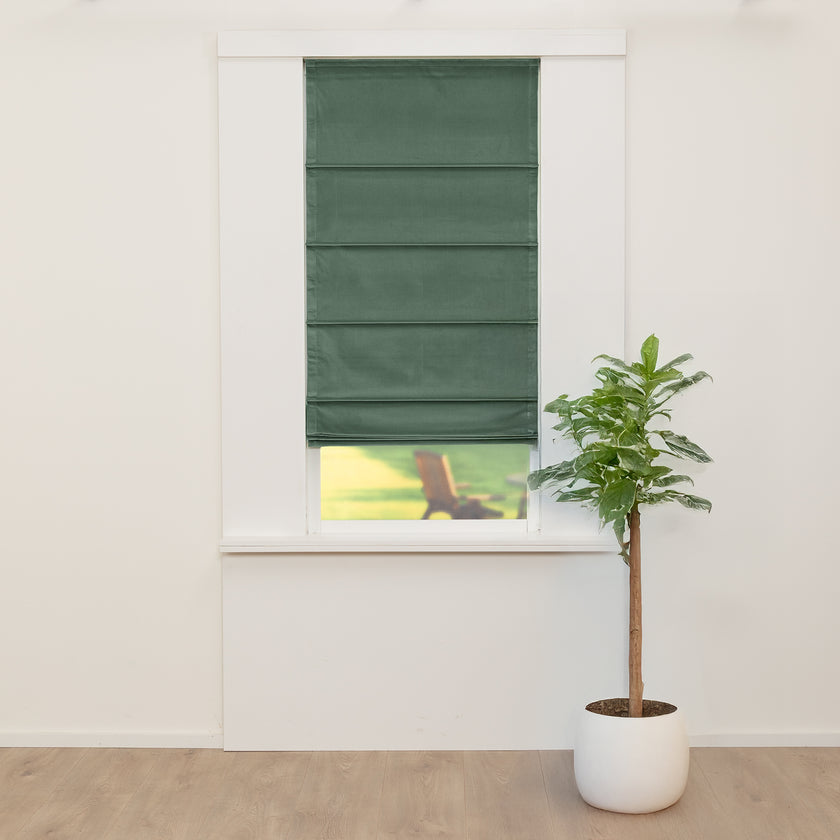 Vouwgordijn Royal - Grijsgroen