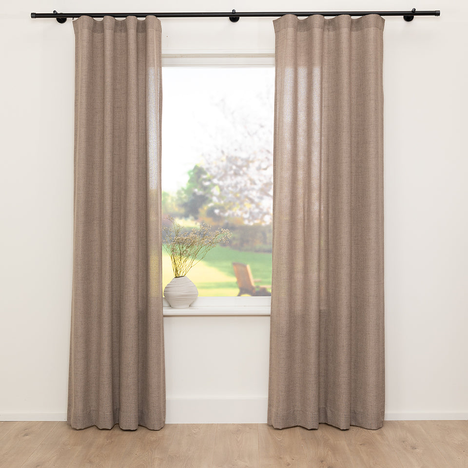 Gordijn Fine  - Lichtbruin