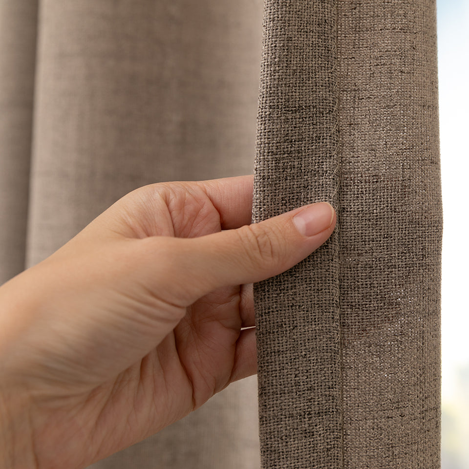 Gordijn Fine  - Lichtbruin